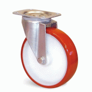 Roulette polyuréthane corps polyamide rouge à platine pivotante d 100mm - GUITEL HERVIEU - ep4ba100-28l - 867407