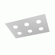 Top light Plafonnier rectangulaire Toplight Area 6 lumières avec culot GX53, structure grise, design moderne 60x40x3cm - gris 8056039149915