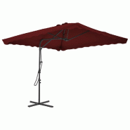 VidaXL Parasol de jardin et mât en acier rouge bordeaux 250x250x230 cm Modèle Helios Panorama Concept - rouge 312514