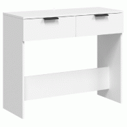 VidaXL Table console Blanc 90x36x75 cm Bois d'ingénierie Modèle Soleil Tau Plus - 811331