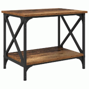 VidaXL Table d'appoint Bois ancien 55 x 38 x 45 cm Bois d'ingénierie Modèle Polaris Jardin - 875738