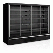 Vitrine noire réfrigérée 3m1 positive pour supermarché 4 portes -1 ... - PGALAXY+ GP26FGD BLACK
