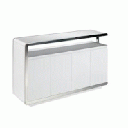 AC ANGEL CERDA Angel Cerdá Buffet en bois blanc et acier chromé 3055C 140 x 40 x 85 - blanc Bois manufacturé 8435631003328 AC ANGEL CERDA Angel Cerdá Buffet en bois blanc et acier chromé 3055C 140 x 40 x 85 - blanc Bois manufacturé 8435631003328