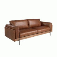 AC ANGEL CERDA Angel Cerdá Canapé 3 places en cuir brun tabac 6223C 225 x 86 x 79 - marron Bois massif 8435631034926 AC ANGEL CERDA Angel Cerdá Canapé 3 places en cuir brun tabac 6223C 225 x 86 x 79 - marron Bois massif 8435631034926