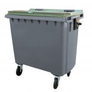 Container poubelle 660 litres - 4 roues - Jcoplastic
