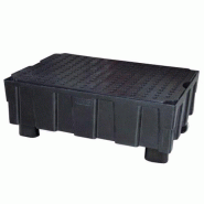 Bac de rétention EURO-PE avec 4 pieds et caillebotis en polyéthylène - Capacité rétention 224 litres - CEMO - 8429 Bac de rétention EURO-PE avec 4 pieds et caillebotis en polyéthylène - Capacité rétention 224 litres - CEMO - 8429