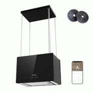 CIARRA A+++ 700 m³/h Hotte aspirante îlot suspendue Application Wi-Fi Fonctionnement tactile VM4850B - inox CBCB4850 CIARRA A+++ 700 m³/h Hotte aspirante îlot suspendue Application Wi-Fi Fonctionnement tactile VM4850B - inox CBCB4850