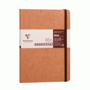 Clairefontaine Lot de 5 Carnet Age Bag My.Essential A5, 192p./96 feuilles 90 g/m² ivoire cousues, couv. Coloris tabac, ligné - 3329680793468