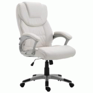 CLP Fauteuil de bureau XL Texas V2 Similicuir Blanc - blanc polyester 192105602 CLP Fauteuil de bureau XL Texas V2 Similicuir Blanc - blanc polyester 192105602