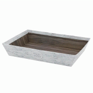 Corbeille carton rectangle Bouleau 27x20 - Corbeille carton rectangle Bouleau 27x20 -