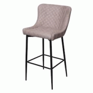 Décoshop26 - Tabouret de bar chaise haute de comptoir en tissu gris design rétro cadre en métal 04_0001242 - gris 3000130832691 Décoshop26 - Tabouret de bar chaise haute de comptoir en tissu gris design rétro cadre en métal 04_0001242 - gris 3000130832691