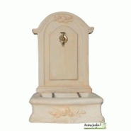 Fontaine murale romantique mm en pierre reconstituée 96 cm de haut, ton vieilli - 216067-ocre