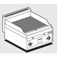 Fry-Top à gaz rainurée en ACIER - Série 650 - L600 | Lotus - FTR-6G