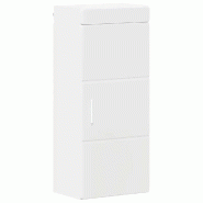 Helloshop26 - Armoire murale de salle de bain moderne espace de rangement 37 x 24,5 x 86 cm en bois d'ingénierie blanc 02_0052646 - blanc Bois massif