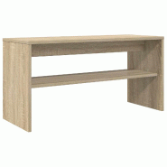 Helloshop26 - Meuble TV moderne rectangulaire 80 x 30 x 40 cm rangement efficace salon en bois d'ingénierie chêne sonoma 02_0058371 - Bois massif 30