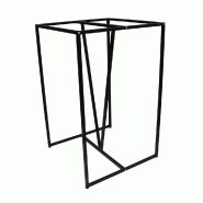 Piètement Istres Ht105,5 en acier noir pour mange debout intérieur 70x70cm