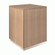 Podium haut Vertigo T01 MDF naturel et noyer 45x45x60cm