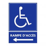 Refz415 - panneau handicapé rampe d'accès - abc signalétique - direction gauche