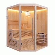 SAUNA D'ANGLE BOREAL® BALTIK 160 - 3/4 PLACES - 160X160X210 CM