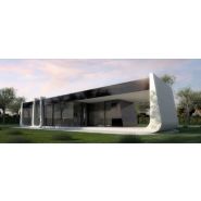 Studio jardin futuriste préfabriquée en acier, surface 43 m2 - ISK 37 Pods
