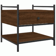 VidaXL Table basse chêne marron 50x50x50 cm bois d'ingénierie Modèle Atlas Office Panorama - 833969