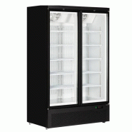 Vitrine surgelée F2DB - portes vitrées chauffantes, triple vitrage, éclairage LED et base inox