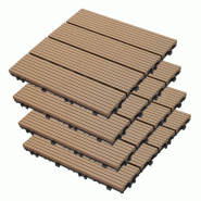 WellHome - Lot de 4 dalles extérieures 30x30cm en polypropylène en couleur beige - beige plastique polypropylène WH17557