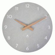 ALBA Horloge murale à quartz, cadran bois gris Ø 30 cm - gris HORMILENA G