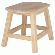 Aranaz MUEBLEAR - Grand tabouret OVAL non verni - beige 13124