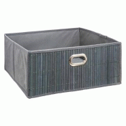 BOÎTE DE RANGEMENT PLIABLE BASSE BAMBOU 31X31CM GRIS - PARIS PRIX BOÎTE DE RANGEMENT PLIABLE BASSE BAMBOU 31X31CM GRIS - PARIS PRIX