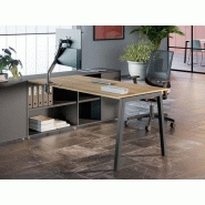 Bureau droit professionnel Pop Ace - individuel sur armoire avec porte et serrure - H74 - 120/140/160/180 x 80 cm Bureau droit professionnel Pop Ace - individuel sur armoire avec porte et serrure - H74 - 120/140/160/180 x 80 cm