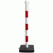 Balise de signalisation rouge et blanche avec support de chaîne, hauteur 90cm, socle - CATAL321 Balise de signalisation rouge et blanche avec support de chaîne, hauteur 90cm, socle - CATAL321