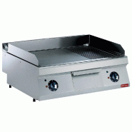 Diamond - Plaque de cuisson électrique 2/3 lisse- 1/3 rainurée chromée -TOP- - réf. E17/PMCD8T-230/3--N - gris inox AKS-E17/PMCD8T-230/3--N