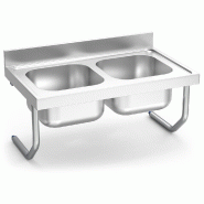 FRICOSMOS Evier suspendu 2C avec persiennes 1000x700x250 mm. Dimensions cuve 400x500x250 mm. - inox 055822OST