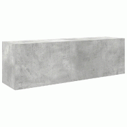 Helloshop26 - Armoire murale de salle de bain 100 x 25 x 30 cm design pratique espace de rangement en bois d'ingénierie gris béton 02_0051288 - gris