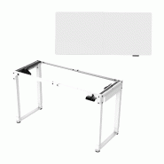 Helloshop26 - Bureau table poste de travail électrique à hauteur réglable 180 x 80 cm blanc 03_0009077 - blanc 3000224496785
