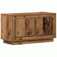 Helloshop26 - Meuble TV rectangulaire moderne avec 2 portes rangement pratique salon 80 x 35 x 45 cm en bois ancien 02_0051814 - Bois massif 300023710