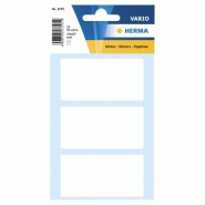 HERMA 21 étiquettes blanches multi-usage, format 34 x 67 mm (7 feuilles 9x16 / cdt) - 3757