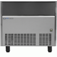 Machine à glaçons 135 kg moyenne pleine 22 g cube. Stockage 60 kg. Carrosserie en acier inoxydable. Condensation à l'air ou à l'eau. ICETECH SS135
