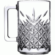 Pasabahce Verre à bière/tasse à anse en verre, série Timeless, 310 ml - transparent verre GL6715310