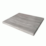 Plateau rectangle de table d'extérieur Werzalit  60x70cm décor Ponderosa blanc