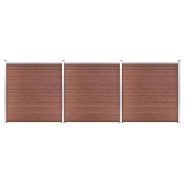 Vidaxl clôture de jardin wpc 526x186 cm marron 3053208