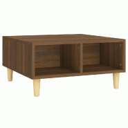 VidaXL Table basse chêne marron 60x60x30 cm bois d'ingénierie Modèle Vega Urban - 813166