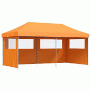 VidaXL Tente de réception pliable escamotable avec 3 parois latérales Modèle AbriAir 304 - orange 4004945