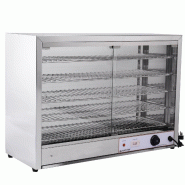 Vitrine chauffante de comptoir en inox L865mm Cuistance