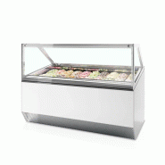 Vitrine congélateur de crème glacée blanc vitre plate - 1826x1054x1... - PMILLENNIUM ST20_0