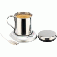 Chauffe-tasse  usb - pearl - avec tasse en acier - pe6641-907