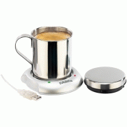 Chauffe-tasse usb - pearl - avec tasse en acier - pe6641-907