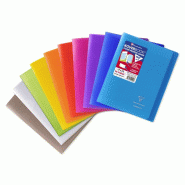 Clairefontaine Lot de 40 Cahier Kover Book 17x22, 96p./48 feuilles 90 g/m² piquées, couv. Transparentes assorties (10), Séyès - 3037929514018