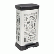 Curver 205873 Décor Kitchen Poubelle ã Pédale Rectangulaire Polypropylene Argent 39 X 29 X 73 Cm... - 3253922162258 Curver 205873 Décor Kitchen Poubelle ã Pédale Rectangulaire Polypropylene Argent 39 X 29 X 73 Cm... - 3253922162258